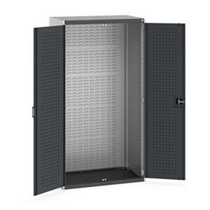 Bott cubio Louvre and Perfo Door Cupboards with pre fitted back panels eith louvred or tool storage Perforated panels